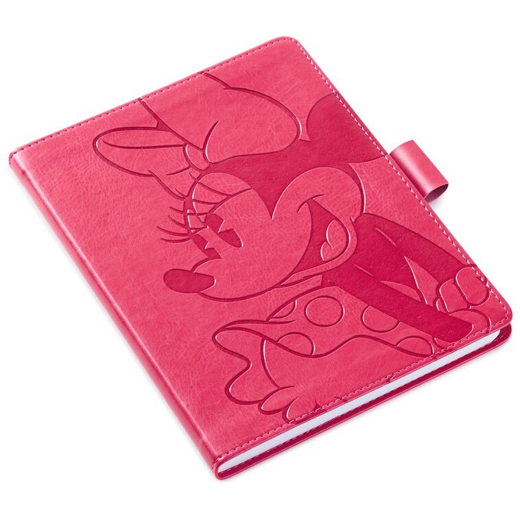 hallmark Minnie Mouse Pink Faux Leather Notebook