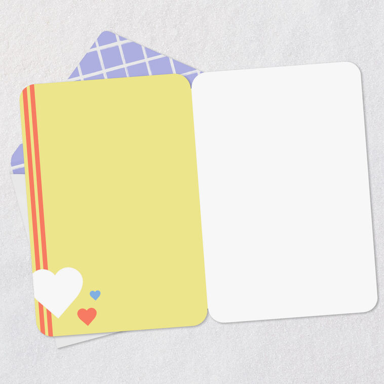 Hallmark Mod Hearts And Stripes Blank Card