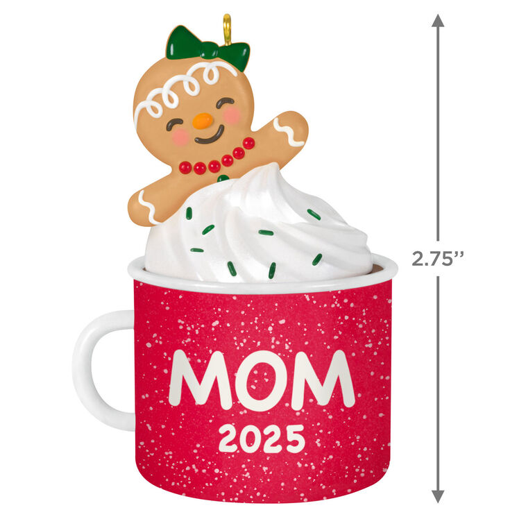 Hallmark Mom Gingerbread Girl In Mug 2025 Ornament