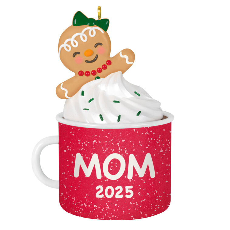 hallmark Mom Gingerbread Girl in Mug 2025 Ornament
