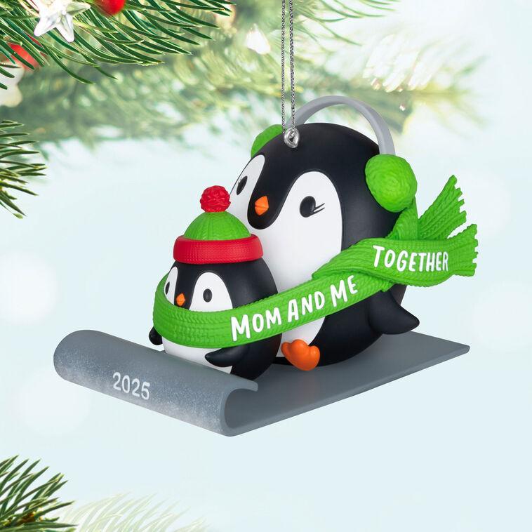 Hallmark Mom & Me Penguins Sledding 2025 Ornament