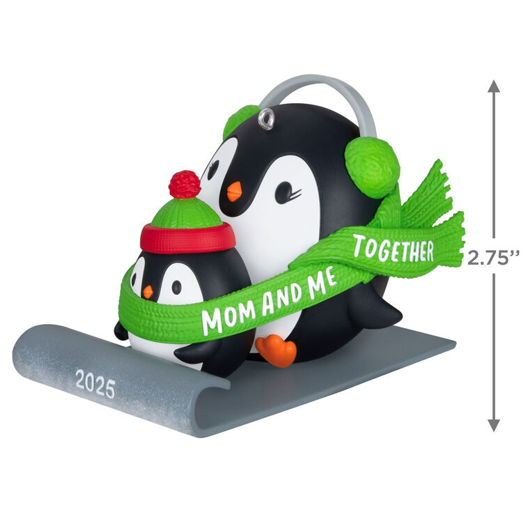 Hallmark Mom & Me Penguins Sledding 2025 Ornament