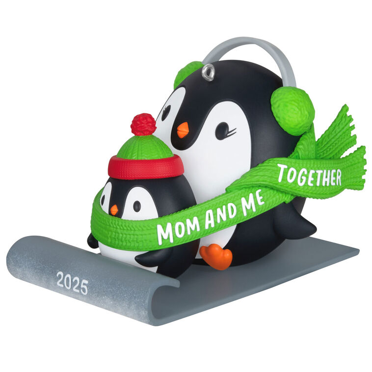 hallmark Mom & Me Penguins Sledding 2025 Ornament