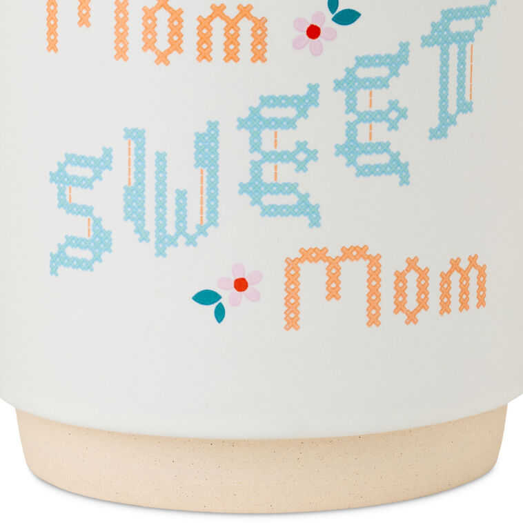 Hallmark Mom Sweet Mom Cross-Stitch Mug 16 Oz