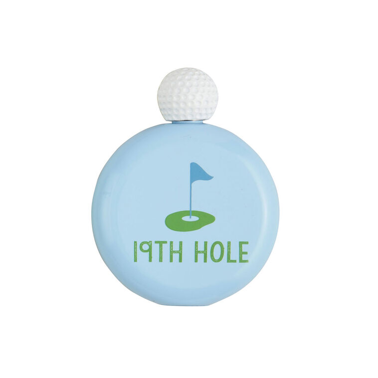 hallmark Mud Pie 19th Hole Blue Golfing Flask