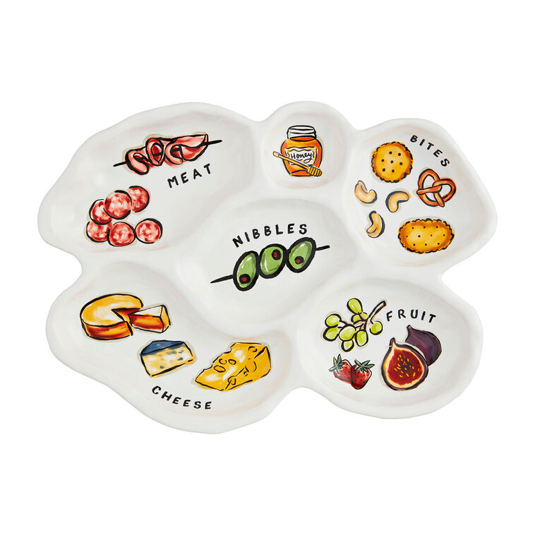 hallmark Mud Pie Sectioned Charcuterie Plate