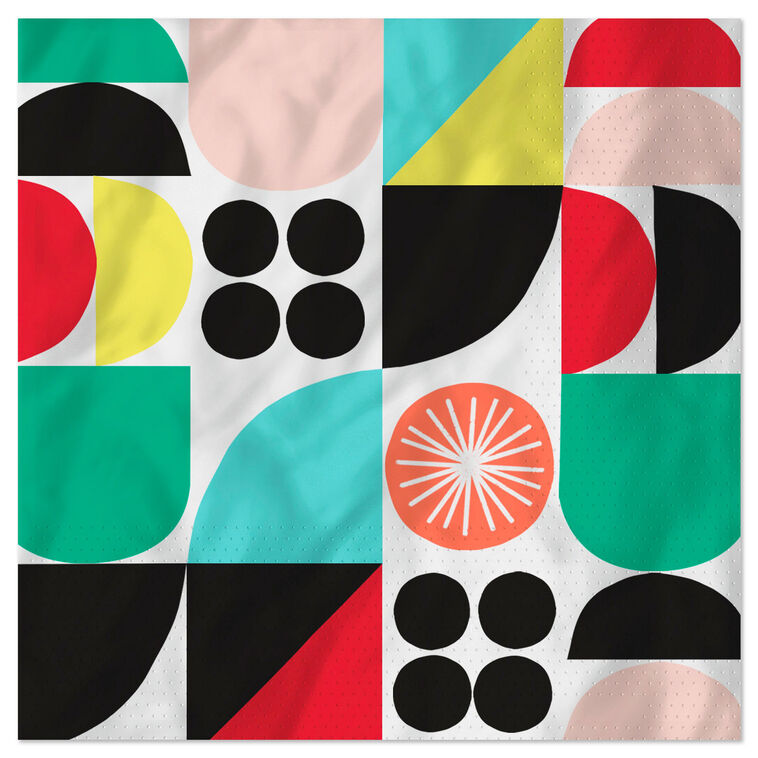 hallmark Multicolor Mod Dinner Napkins Set of 16