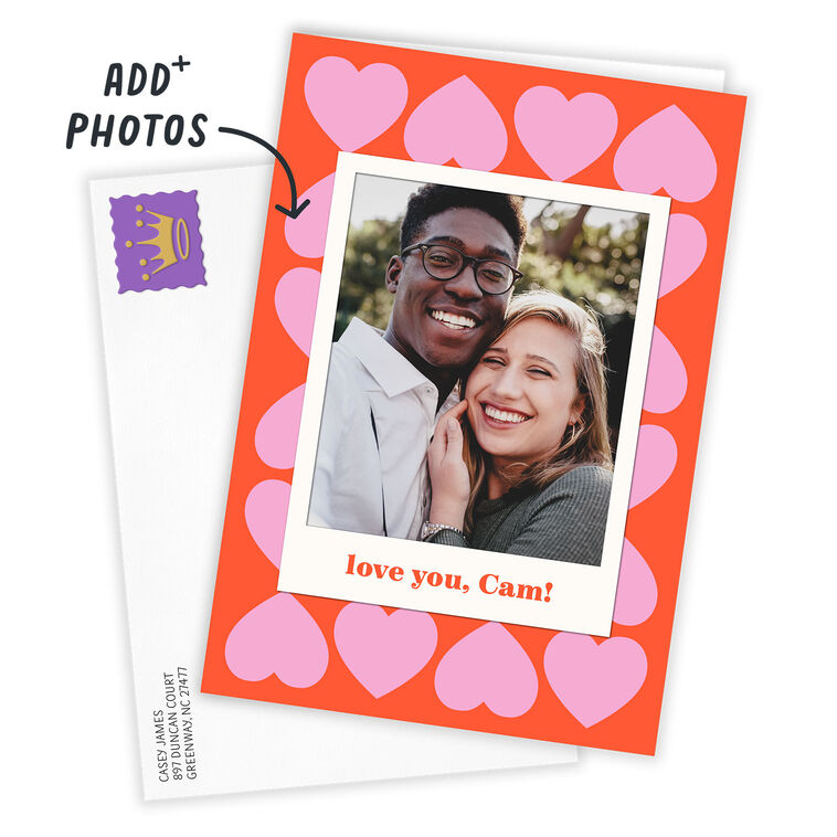 Hallmark Multiple Hearts Custom Love Card