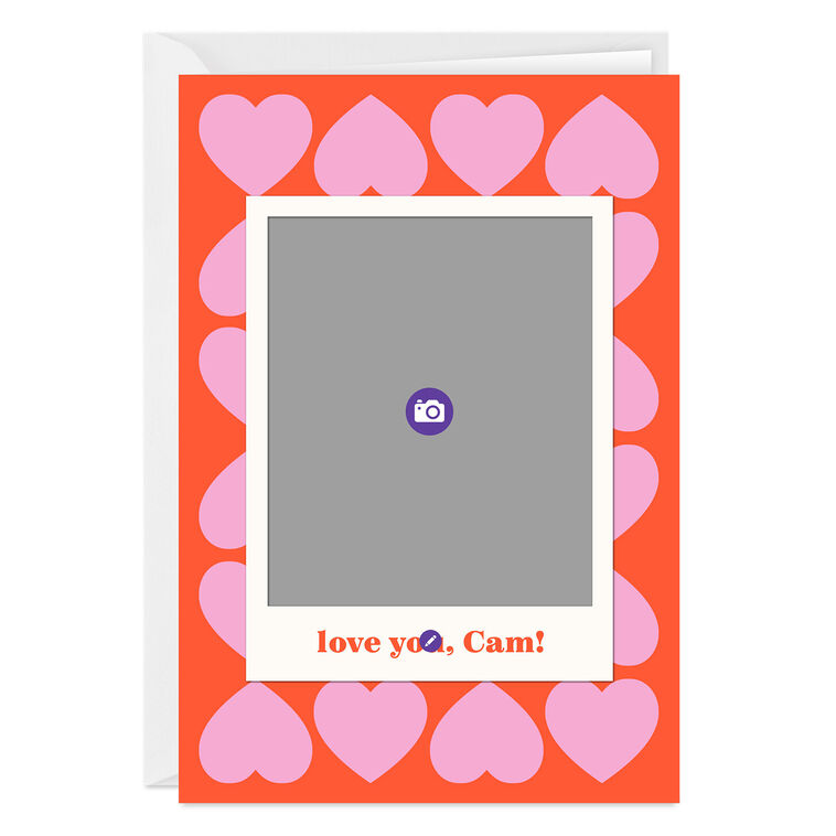 Hallmark Multiple Hearts Custom Love Card