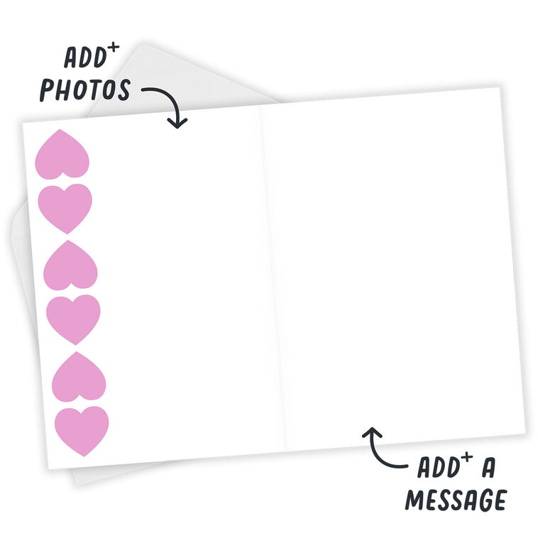 Hallmark Multiple Hearts Custom Love Card