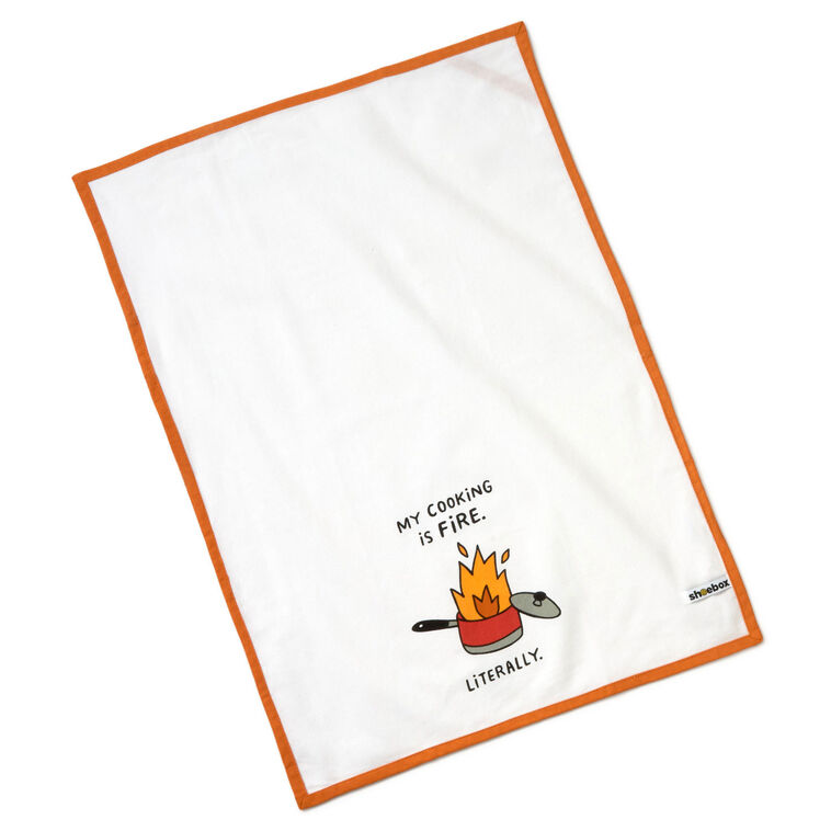 Hallmark My Cooking Is Fire Funny Tea Towel 18x26