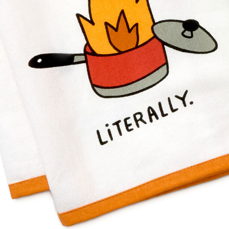 Hallmark My Cooking Is Fire Funny Tea Towel 18x26