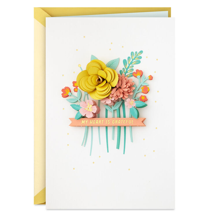 hallmark My Heart Is Grateful Thank You Card