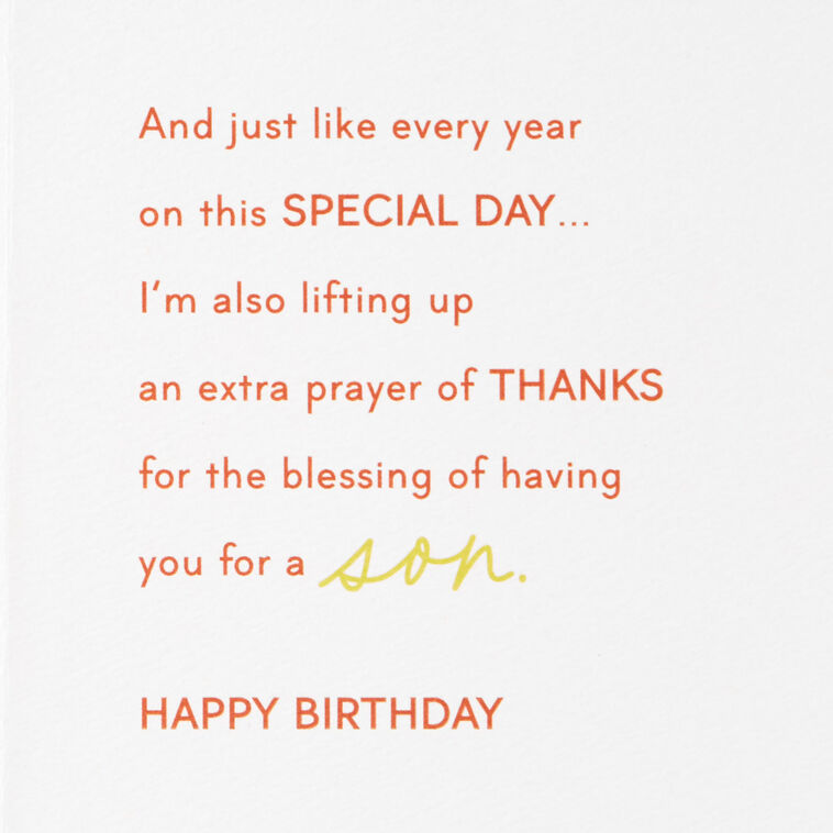Hallmark My Prayers For You Birthday Card For Son