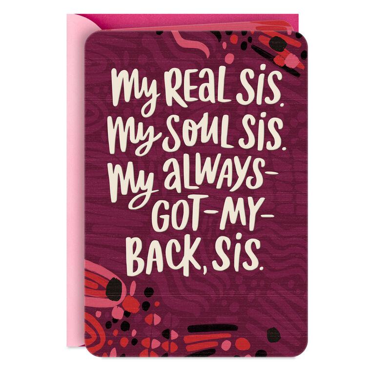 hallmark My Real Sis My Soul Sis Card for Her