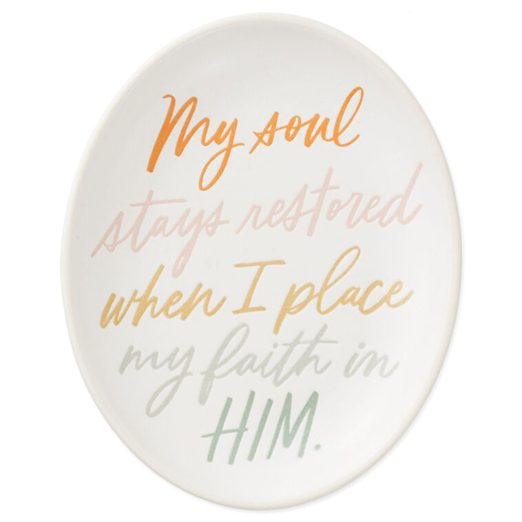 Hallmark My Soul Stays Restored Trinket Dish