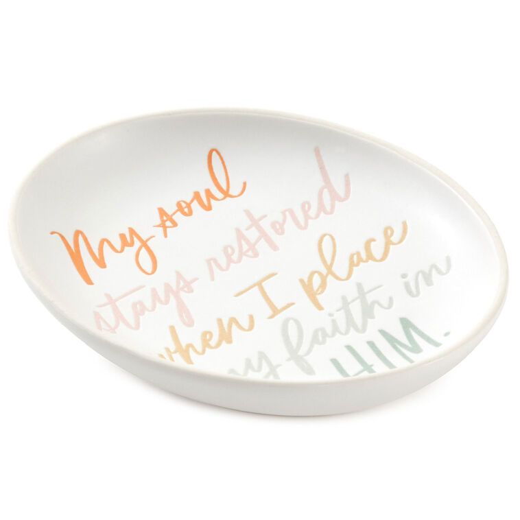hallmark My Soul Stays Restored Trinket Dish