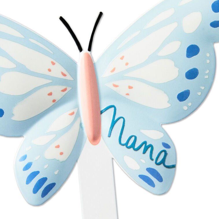 Hallmark Nana Blue Butterfly Garden Stake 6.5"