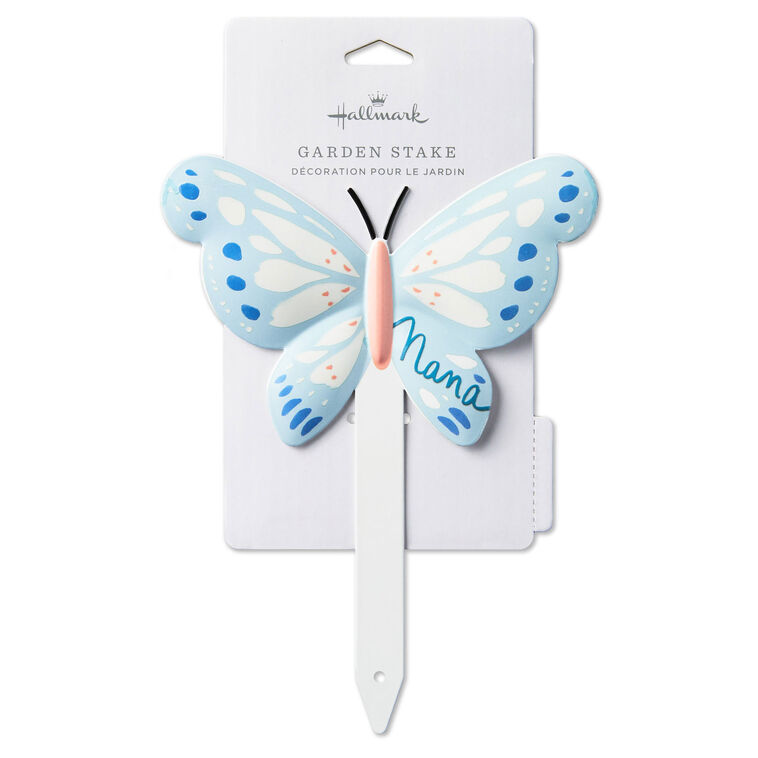 Hallmark Nana Blue Butterfly Garden Stake 6.5"