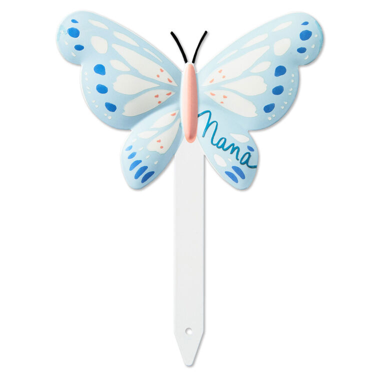 hallmark Nana Blue Butterfly Garden Stake 6.5"