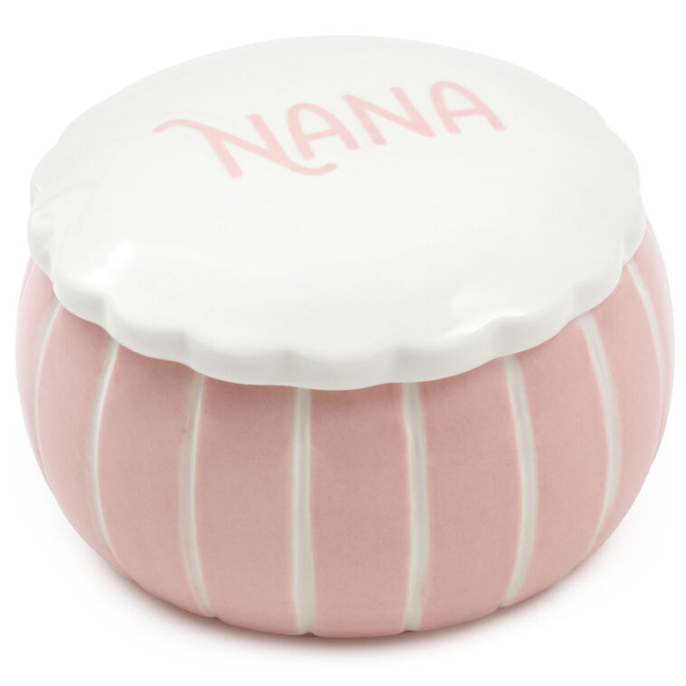hallmark Nana Pink Lidded Trinket Dish