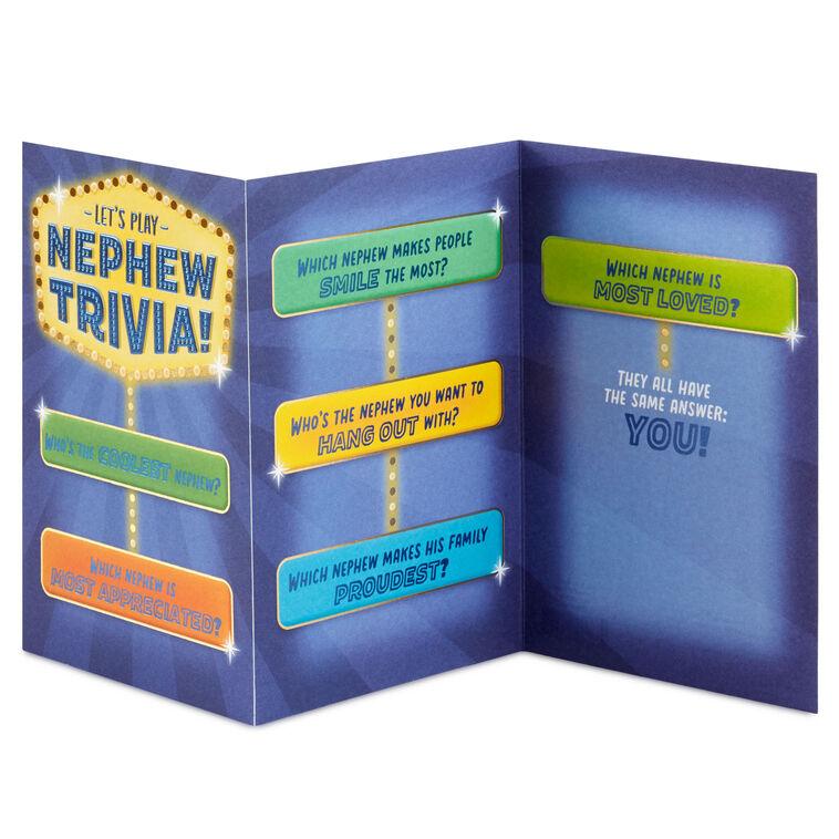 Hallmark Nephew Trivia Birthday Card