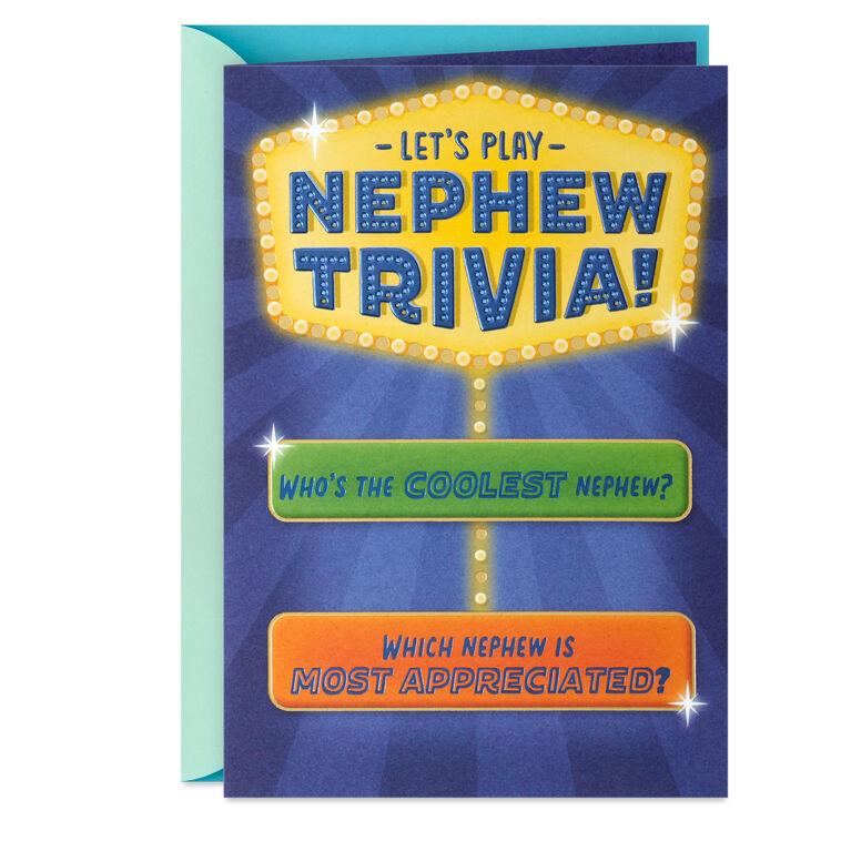 hallmark Nephew Trivia Birthday Card