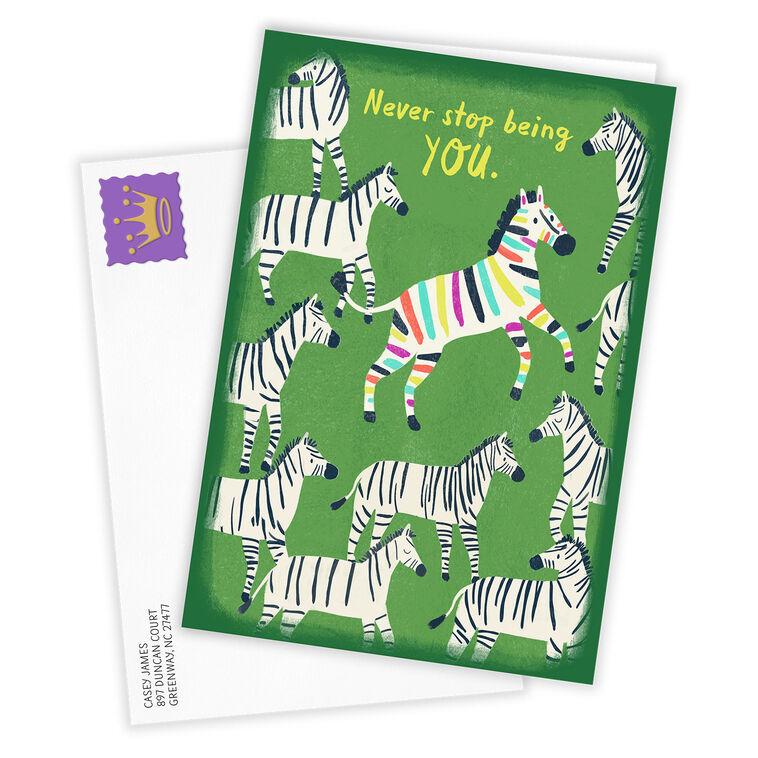 Hallmark Never Stop Being You Zebras Custom Card