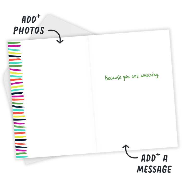 Hallmark Never Stop Being You Zebras Custom Card