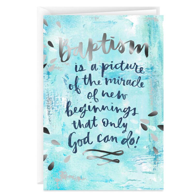 hallmark New Beginnings Religious Baptism Card