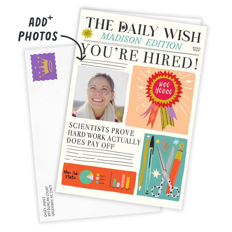 Hallmark New Job News Custom Congratulations Card