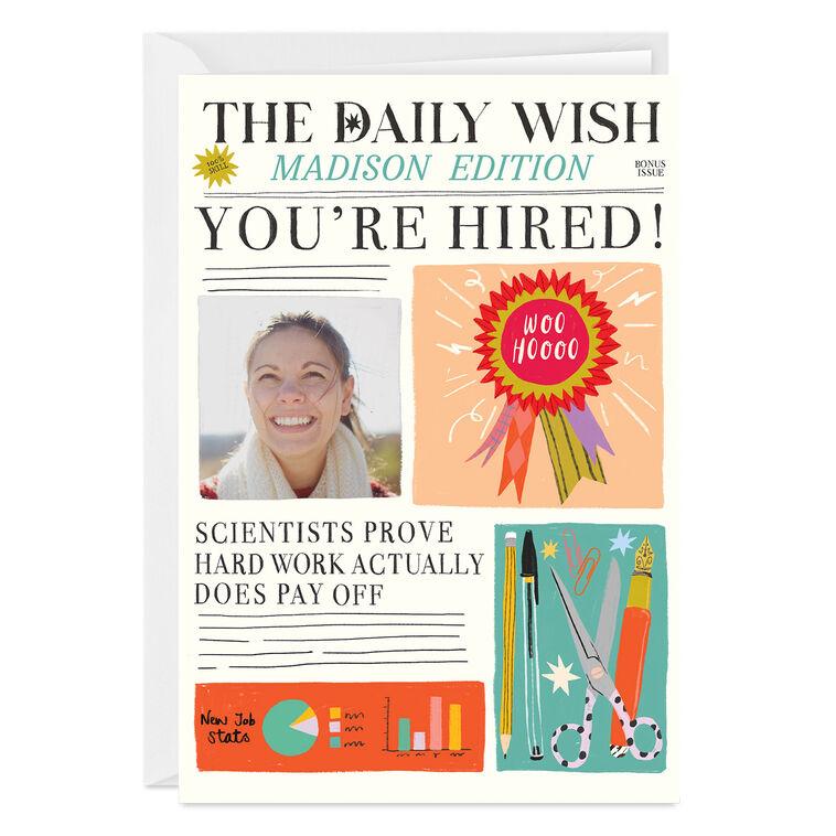 hallmark New Job News Custom Congratulations Card