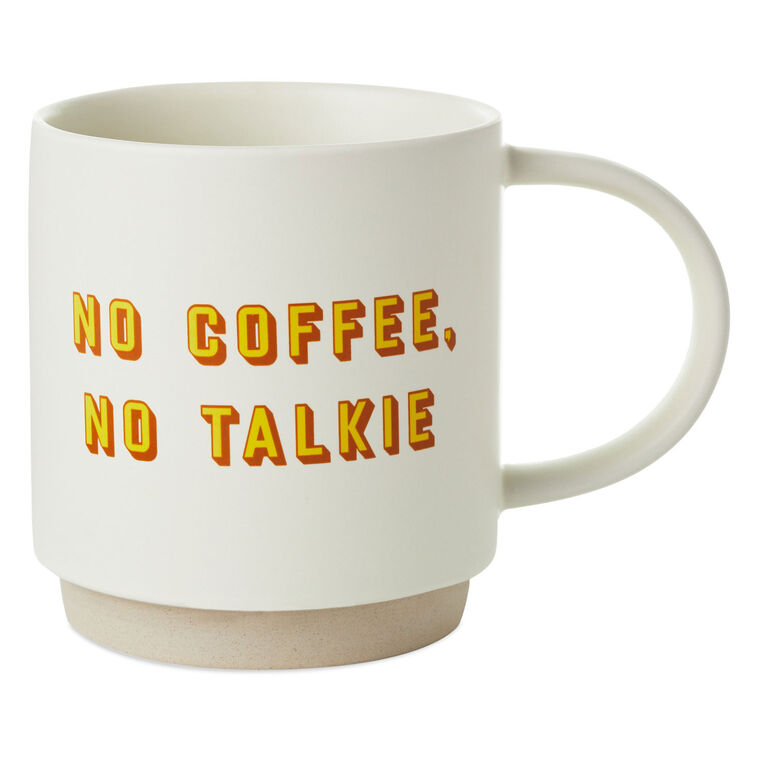 hallmark No Coffee No Talkie Funny Mug 16 oz
