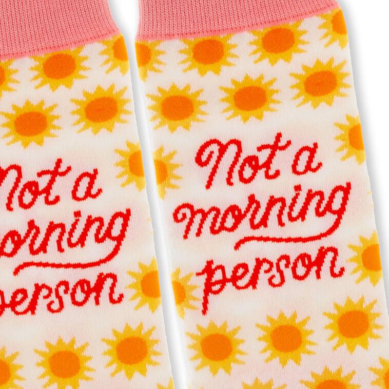 Hallmark Not A Morning Person Novelty Crew Socks