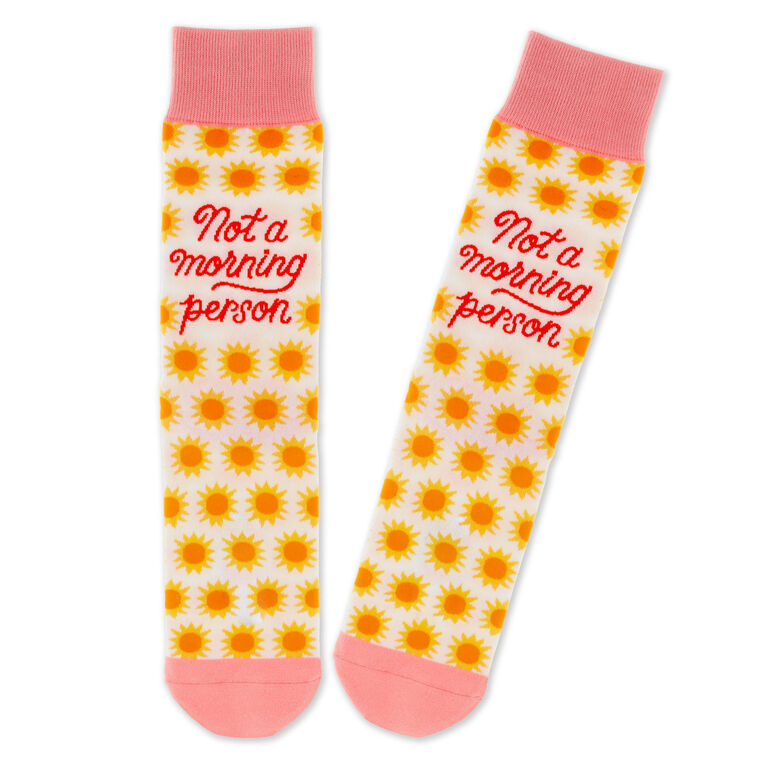 hallmark Not a Morning Person Novelty Crew Socks