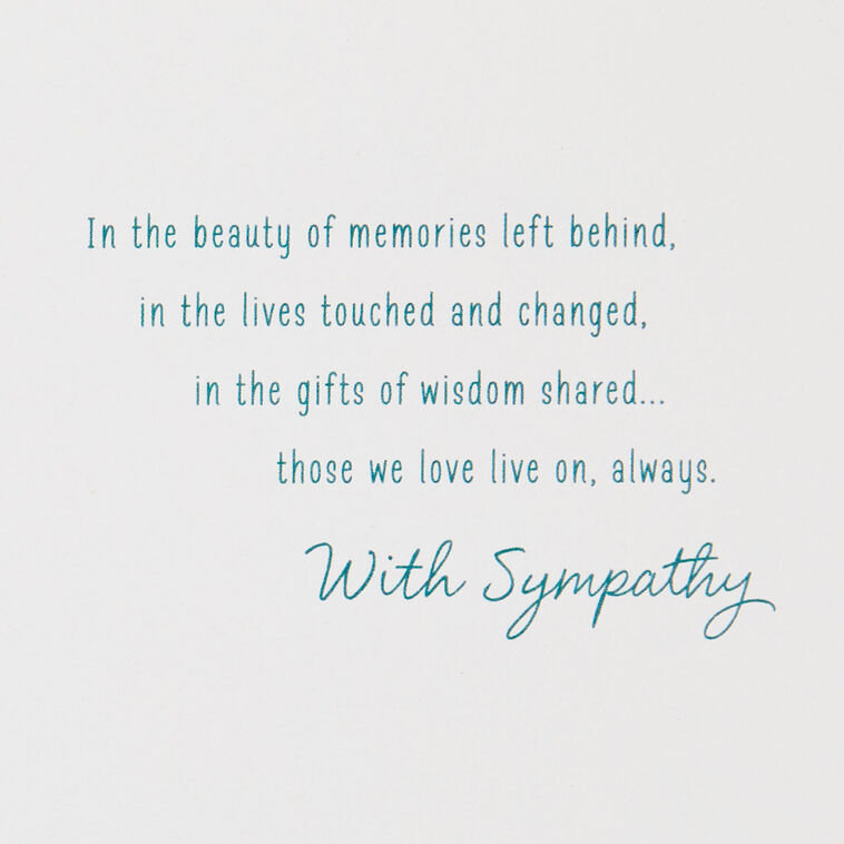 Hallmark Nothing Loved Is Lost Sympathy Card