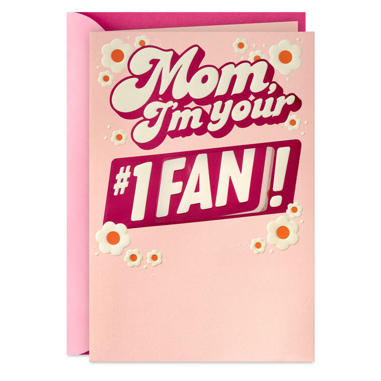 hallmark Number 1 Fan Pop-Up Birthday Card for Mom