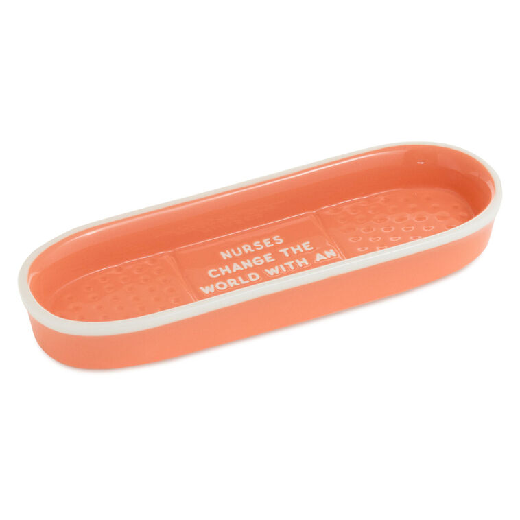 hallmark Nurses Coral Bandage-Shaped Trinket Dish