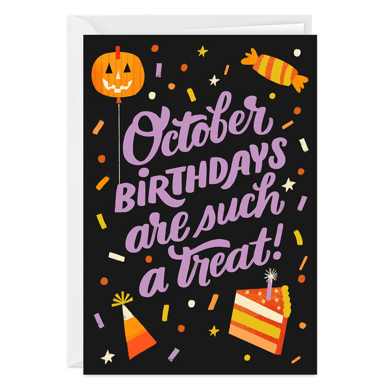 hallmark October Is a Treat Custom Birthday Card