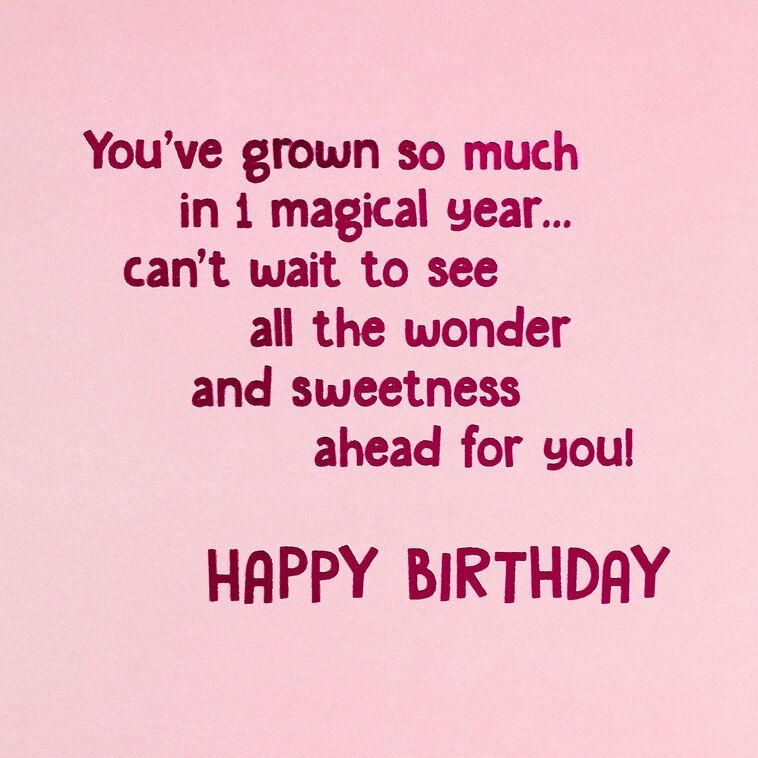 Hallmark One Magical Year 1st Birthday Card
