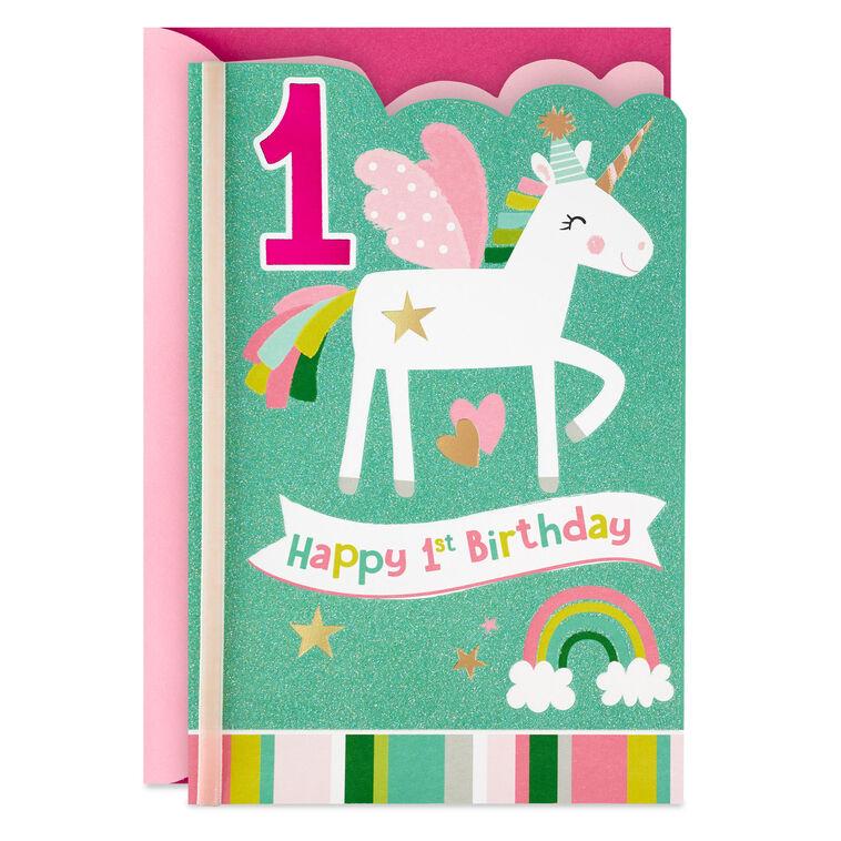 hallmark One Magical Year 1st Birthday Card