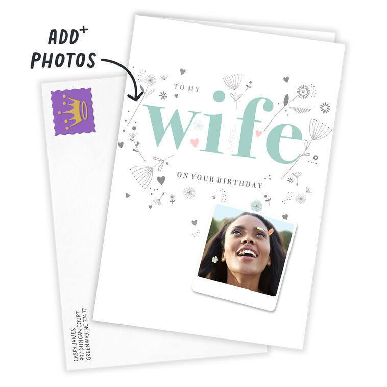 Hallmark One-of-a-Kind Wife Custom Birthday Card