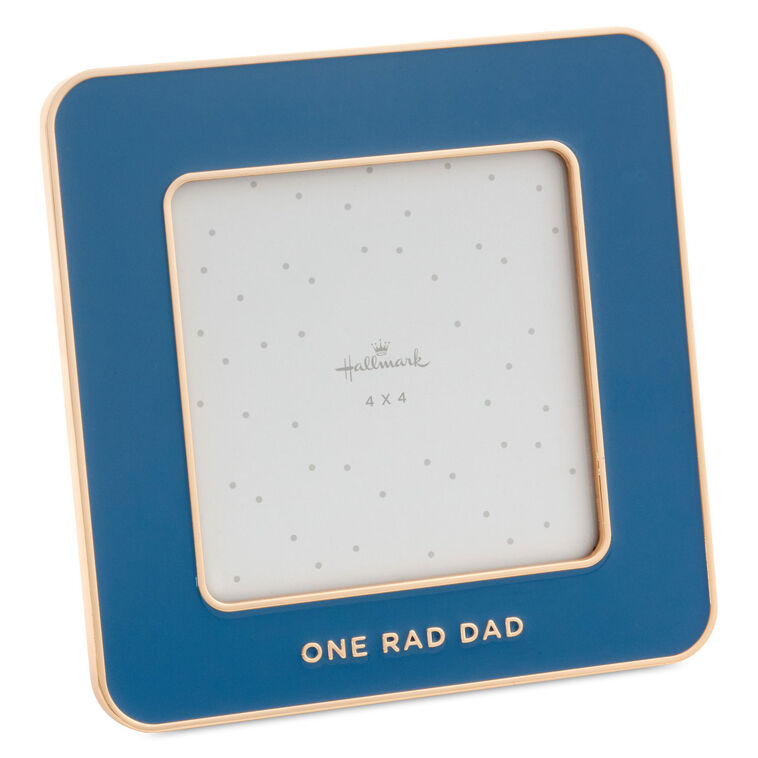 hallmark One Rad Dad Blue Enamel Picture Frame 4x4