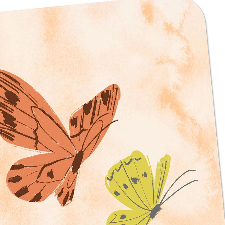 Hallmark Orange And Yellow Butterflies Blank Card