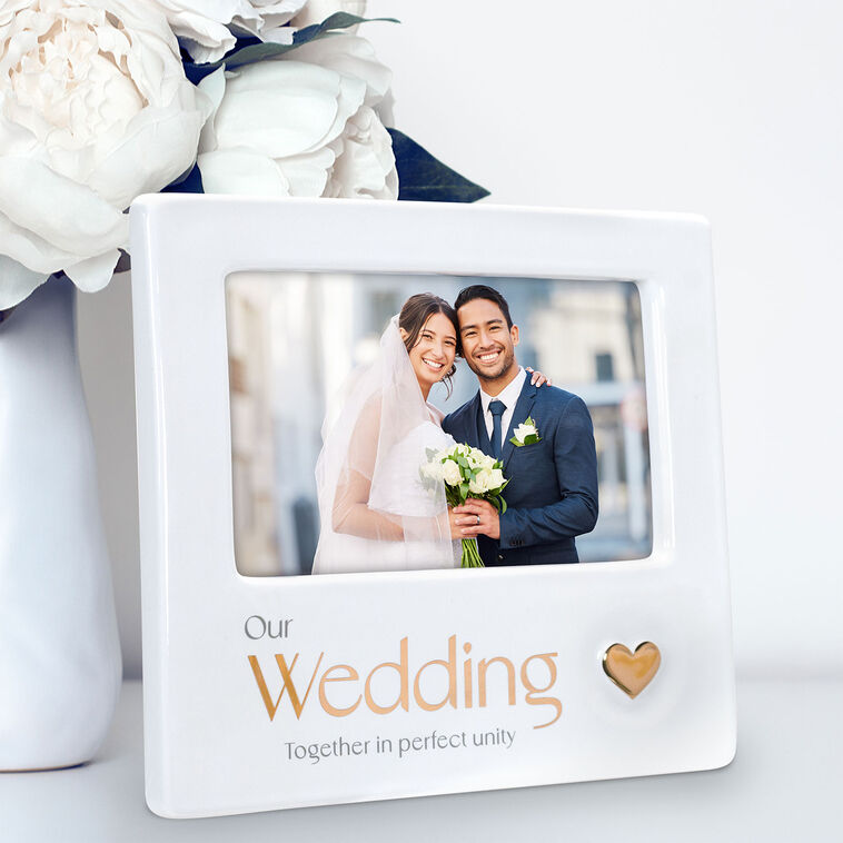 Hallmark Our Wedding Ceramic Picture Frame 4x6