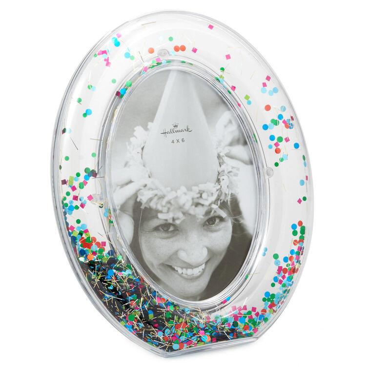 hallmark Oval Confetti-Filled Picture Frame 4x6