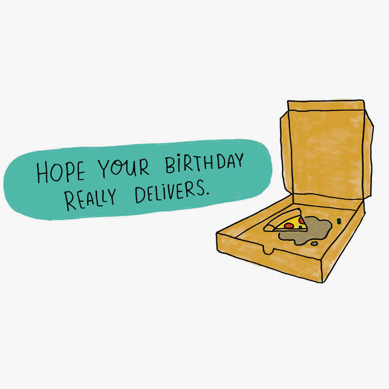 Hallmark Overly Personal Pizza Funny Birthday Card