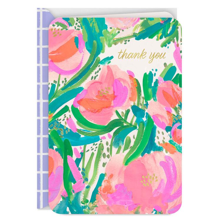 hallmark Painted Flowers Blank Thank You Card