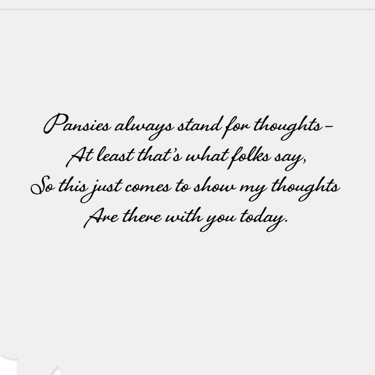 Hallmark Pansy Thinking Of You Card