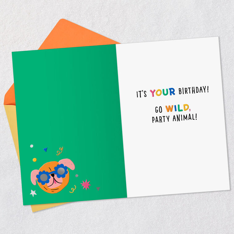 Hallmark Party Animal Dogs Birthday Card For Kids